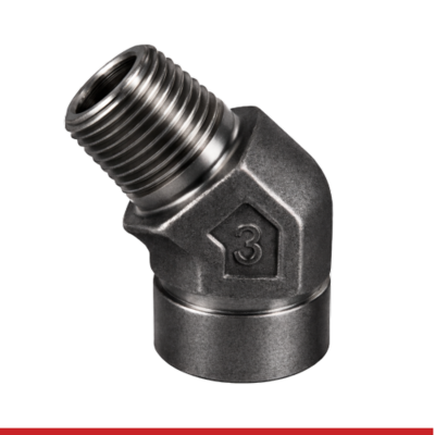 PF1T-ST4-IB 2" 150# CS BLK MI 45 STREET ELL PRESSURE FITTING THRD IMPORT